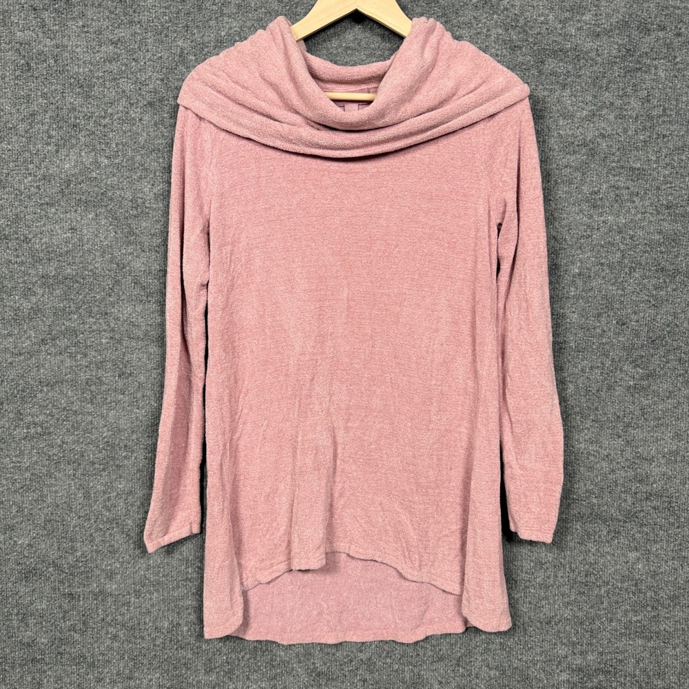 Barefoot Dreams‎ Size Small Cozychic Ultra Lite Cowl Neck Sweater Pink Pullover